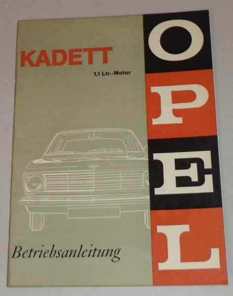 Betriebsanleitung Opel Kadett B incl. Coupe + Caravan Stand 01/1966