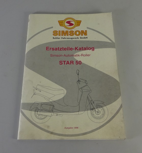 Teilekatalog / Ersatzteillist Simson Automatik-Roller SRA 50 Star Stand 1996