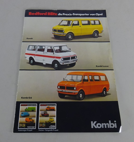 Prospekt / Broschüre Opel Bedford Blitz Kombi / Luxus / G6 Stand 09/1977