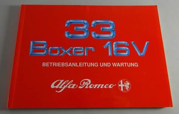 Betriebsanleitung / Handbuch & Wartung Alfa Romeo 33 Boxer 16V Stand 02/1990