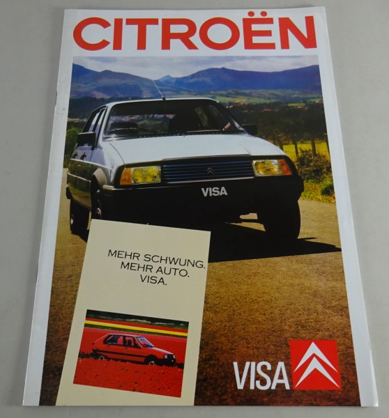 Prospekt / Broschüre Citroën Visa | Mehr Schwung. Mehr Auto. Visa. Stand 05/1987