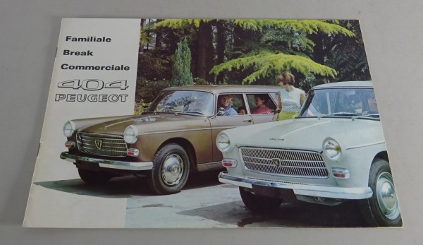 Prospekt Peugeot 404 Familiale- / Break- / Commerciale Grand Luxe Stand 10/1965