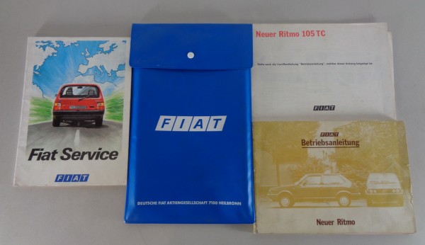 Bordmappe + Betriebsanleitung Fiat Ritmo 105 TC von 1985