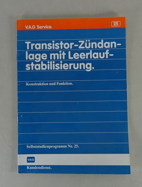 SSP 25 VW Audi Selbststudienprogramm Service Schulung Transistorzündung Zündung