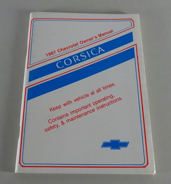 Owner´s Manual / Handbook Chevrolet Corsica Stand 1987