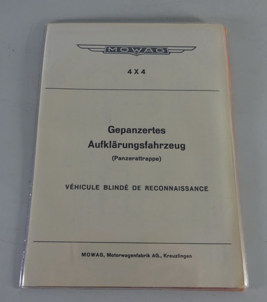 Schaltplan + Schmierplan Mowag T1 4x4 Aufklärungsfahrzeug (Panzerattrappe)