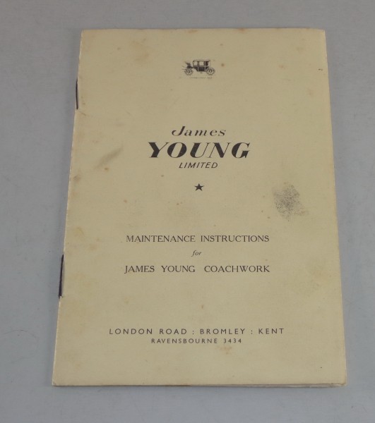 Betriebsanleitung / Manual James Young Body für Bentley MK. VI