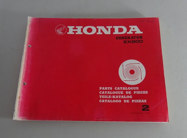 Teilekatalog / Ersatzteilliste Honda EX 800 Generator Stand 1983