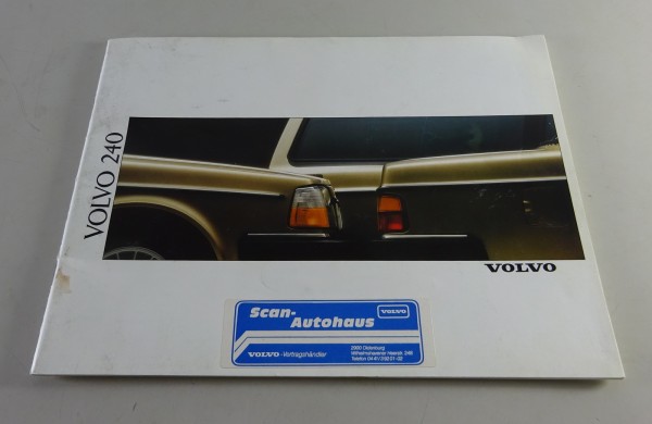 Prospekt / Broschüre Volvo Kombi 240 Stand 1989