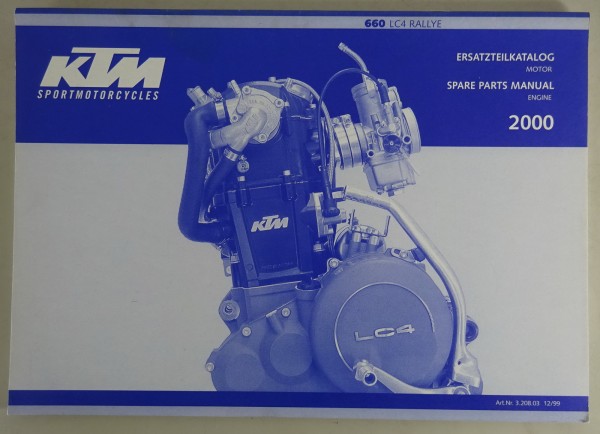 Teilekatalog Motor KTM 660 LC4 Rallye Modelljahr 2000