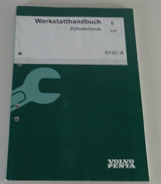 Werkstatthandbuch Volvo Penta Zylinderblock D12C-A Stand 08/2001