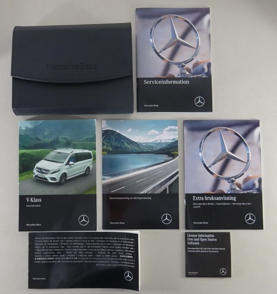 Styrelsemappa + Instruktionsbok Mercedes Benz V-Klass modellserie 447 från 2021