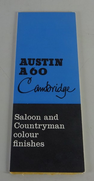 Farbmuster / Farbkarte / Broschüre Austin A60 Cambridge - original