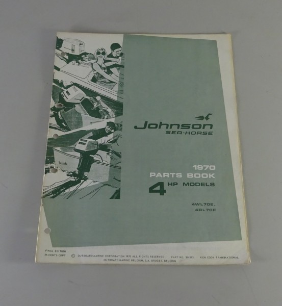 Teilekatalog OMC Johnson Outboards 4 PS Models Stand 1970