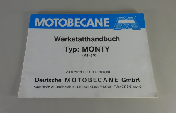 Werkstatthandbuch Motobecane Monty MB - 3 V Stand 12/1977