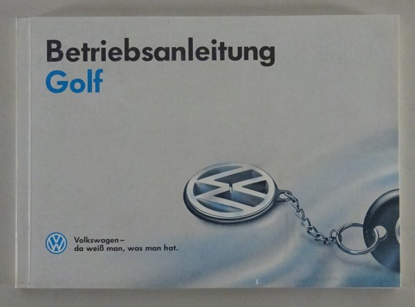 Betriebsanleitung / Handbuch VW Golf III/3 , incl. GTI, VR6, syncro/variant