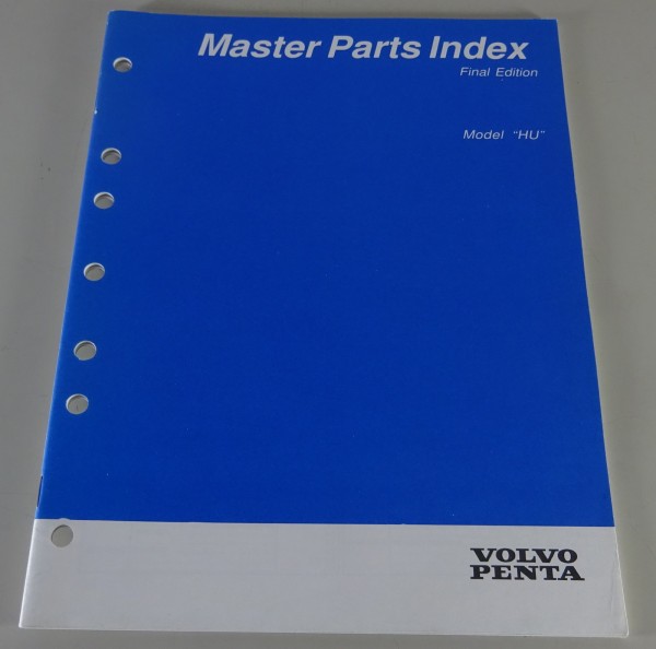 Parts Catalog / Ersatzteilliste Volvo Penta Master Parts Index Model "HU" 1995