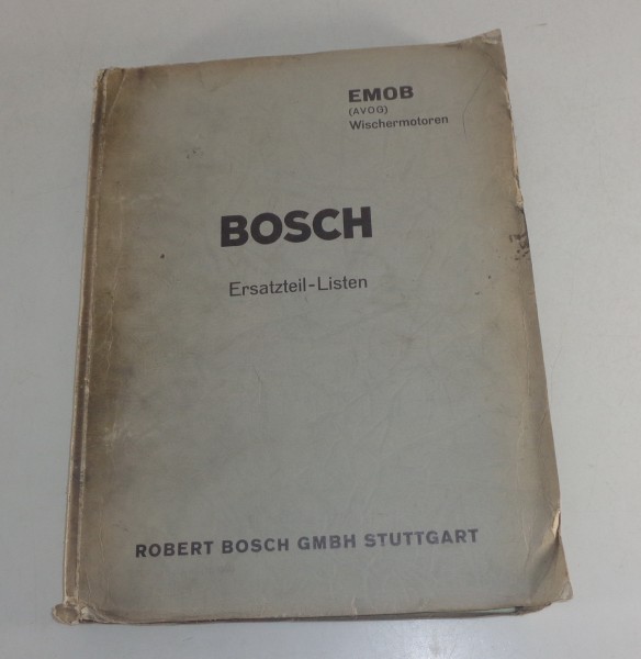 Teilekatalog Bosch Wischermotoren / Gebläsemotoren GG.. von 1960