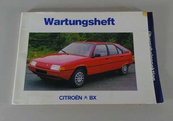 Scheckheft / Serviceplan Citroen BX blanko ohne Einträge Stand 02/1983