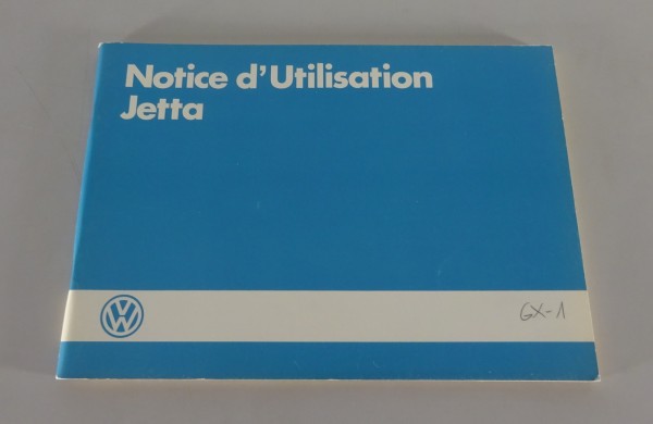 Notice d'Utilisation / Manuel VW Jetta II / 2 Édition 02/1986