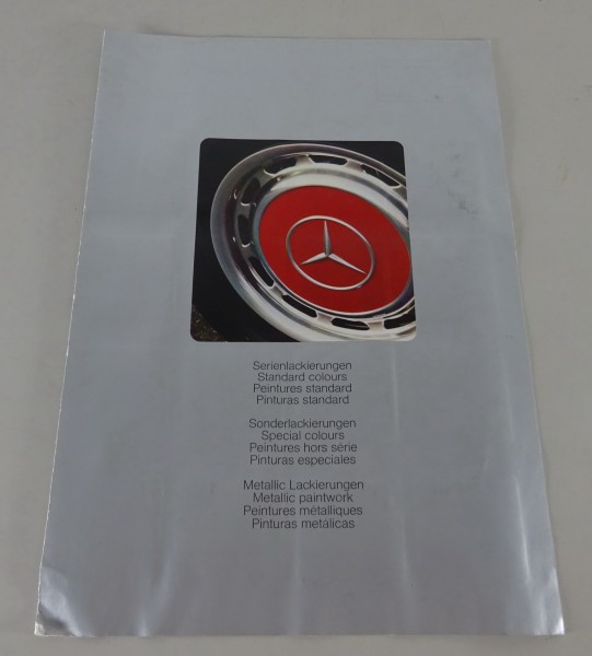 Prospekt Mercedes Benz Lackierungen für R107 / W123 / W116 Stand 12/1977