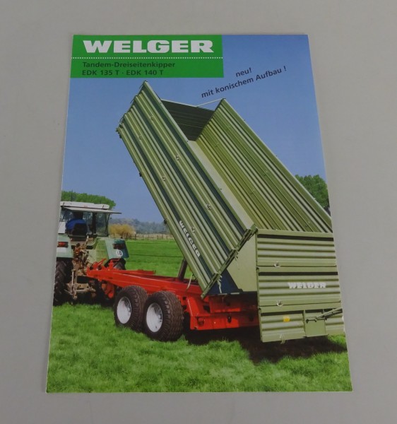 Prospekt Welger Tandem-Dreiseitenkipper EDK 135 T / 140 T Stand 09/1994