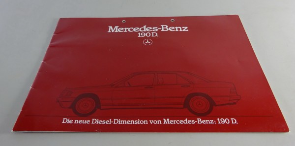 Prospekt / Broschüre Mercedes-Benz W201 190 D | 72 PS von 11/1983