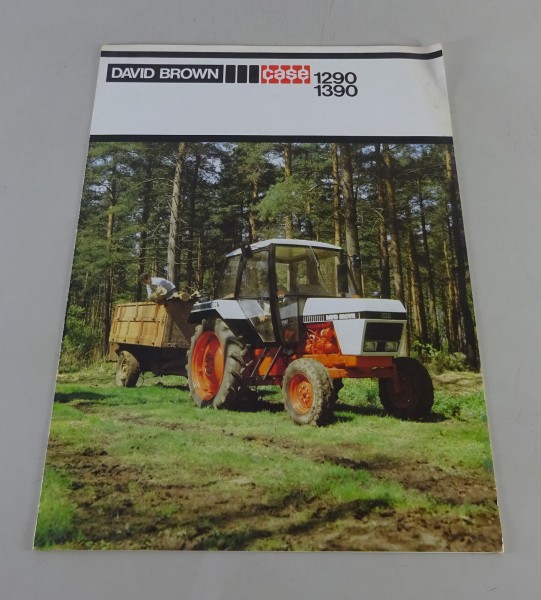 Faltprospekt / Broschüre David Brown Schlepper DB 1290 / DB 1390