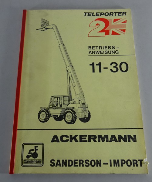 Betriebsanleitung / Handbuch Ackermann Teleskoplader 11-30