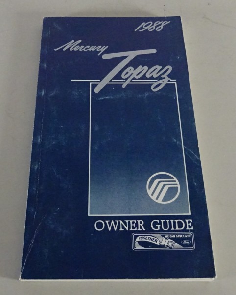 Owner´s Manual / Handbook Mercury Topaz Stand 1988