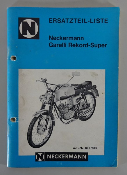 Teilekatalog / Ersatzteilliste Neckermann Mofa Garelli / Rekord-Super