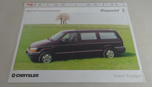Prospekt Chrysler Grand Voyager als Rappold Bestattungswagen Stand 08/1994