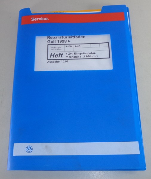 Werkstatthandbuch VW Golf IV/4 ab 1998 4 Zyl. Einspritzmotor AHW / AKQ - 10/1997