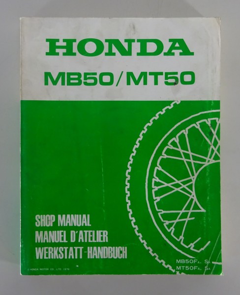 Werkstatthandbuch Shop Manual Honda MB 50 / MT 50 Stand 1979