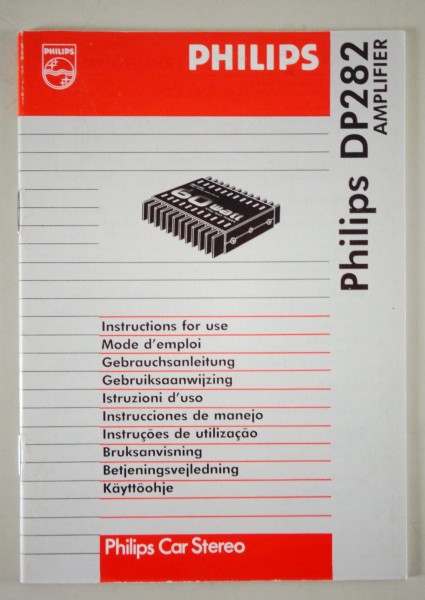 Betriebsanleitung / Owner's Manual Philips DP282 Amplifier Stand 05/1988