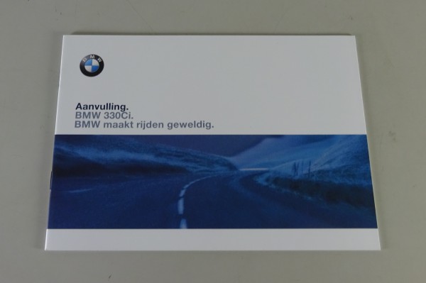 Aanvulling Gebruiksaanwijzing BMW 3er E46 330Ci vaan 06/2000