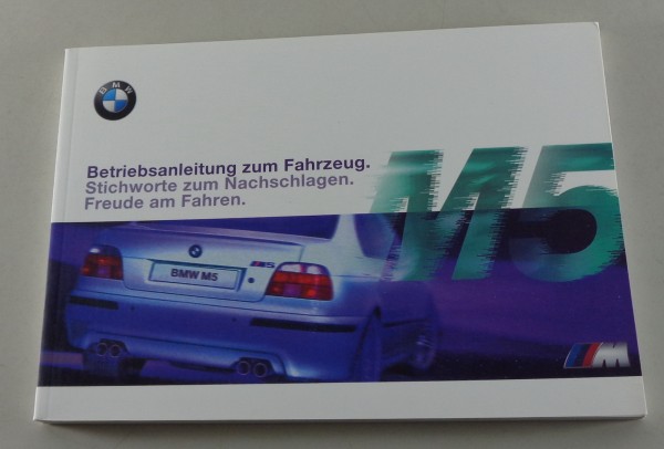 Betriebsanleitung / Handbuch BMW E39 M5 Ausgabe 1998