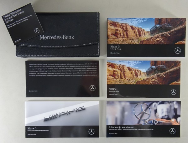 Folder pokladowy + instrukcja obslugi Mercedes Benz Klasa G 350d/G500 od 2019 r.