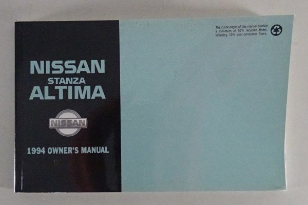 Owner's Manual / handbook Nissan Stanza Altima Typ U13 from 12/1993