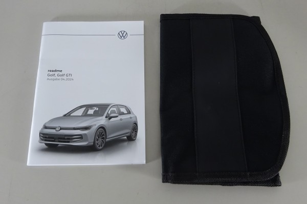 Bordmappe + Betriebsanleitung readme VW Golf 8/VIII + GTI Stand 04/2024