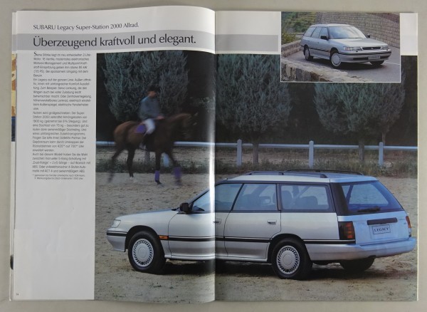 Prospekt / Broschüre Subaru Legacy 2200 / 2000 / 1800 Allrad