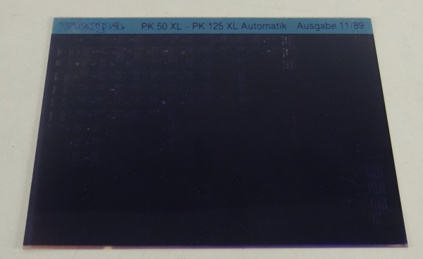 Microfich / Ersatzteilkatalog Vespa PK 50 XL - PK 125 XL Automatik Stand 11/1989