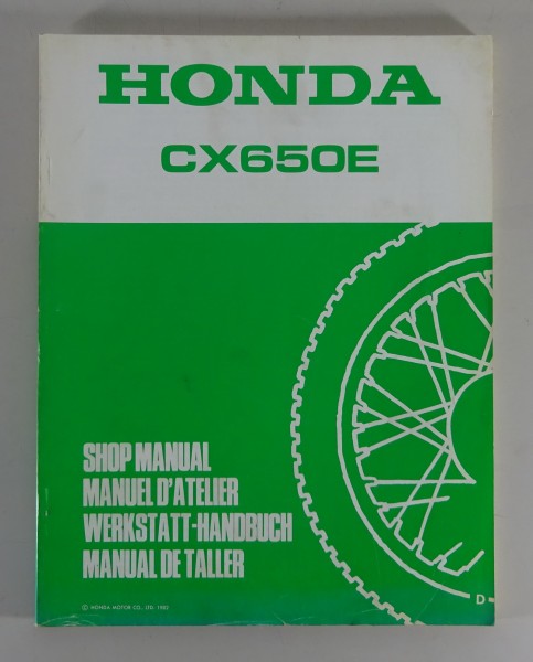 Werkstatthandbuch Ergänzung Workshop Manual Supplement Honda CX 650 E von 1982