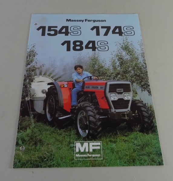 Prospekt Massey Ferguson Plantagenschlepper MF 154S / 174S / 184S Stand 09/1982
