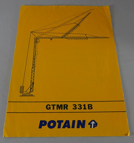 Datenblatt / Data Sheet / fiche de données Potain Turmdrehkran GTMR 331 B