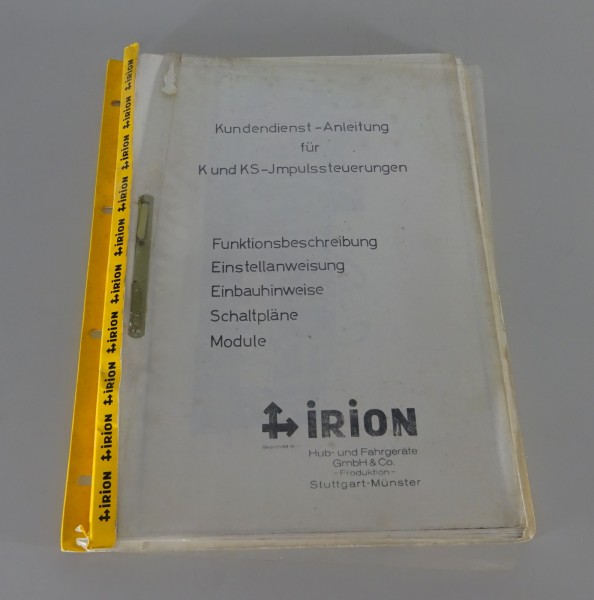 Werkstatthandbuch Irion K und KS-Impulssteuerung