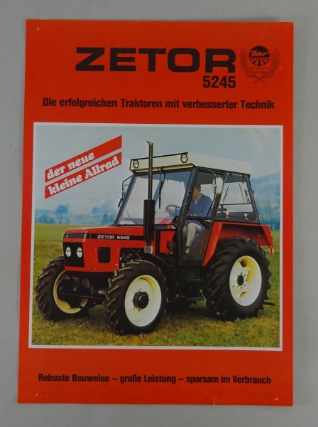 Prospektblatt / Datenblatt Zetor Traktor 5245