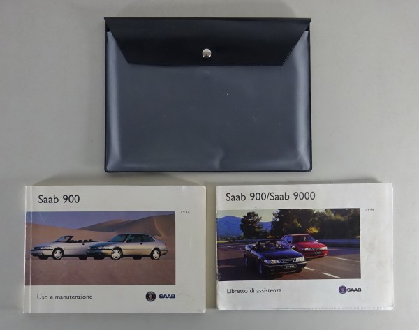 Cartella di bordo + Uso e manutenzione Saab 900 II incl. Cabriolet Stato 1996