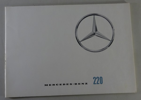 Prospekt / Broschüre Mercedes-Benz 220 W111 Heckflosse Stand 07/1961