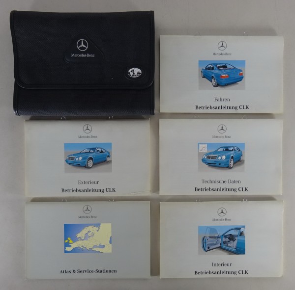 Bordmappe + Betriebsanleitung Mercedes W208 Cabrio + Coupé CLK 200-320 von 1996